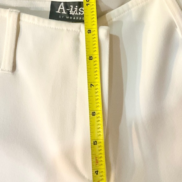 “A-List by Wrapper” Ivory Cream Blazer & Bootcut Pants Sz 7 - Picture 13 of 15